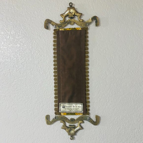 Antique Corona River Co. Art Deco Brass/Metal Hardware Hand Embroidered Tapestry - Picture 9 of 13